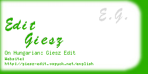 edit giesz business card